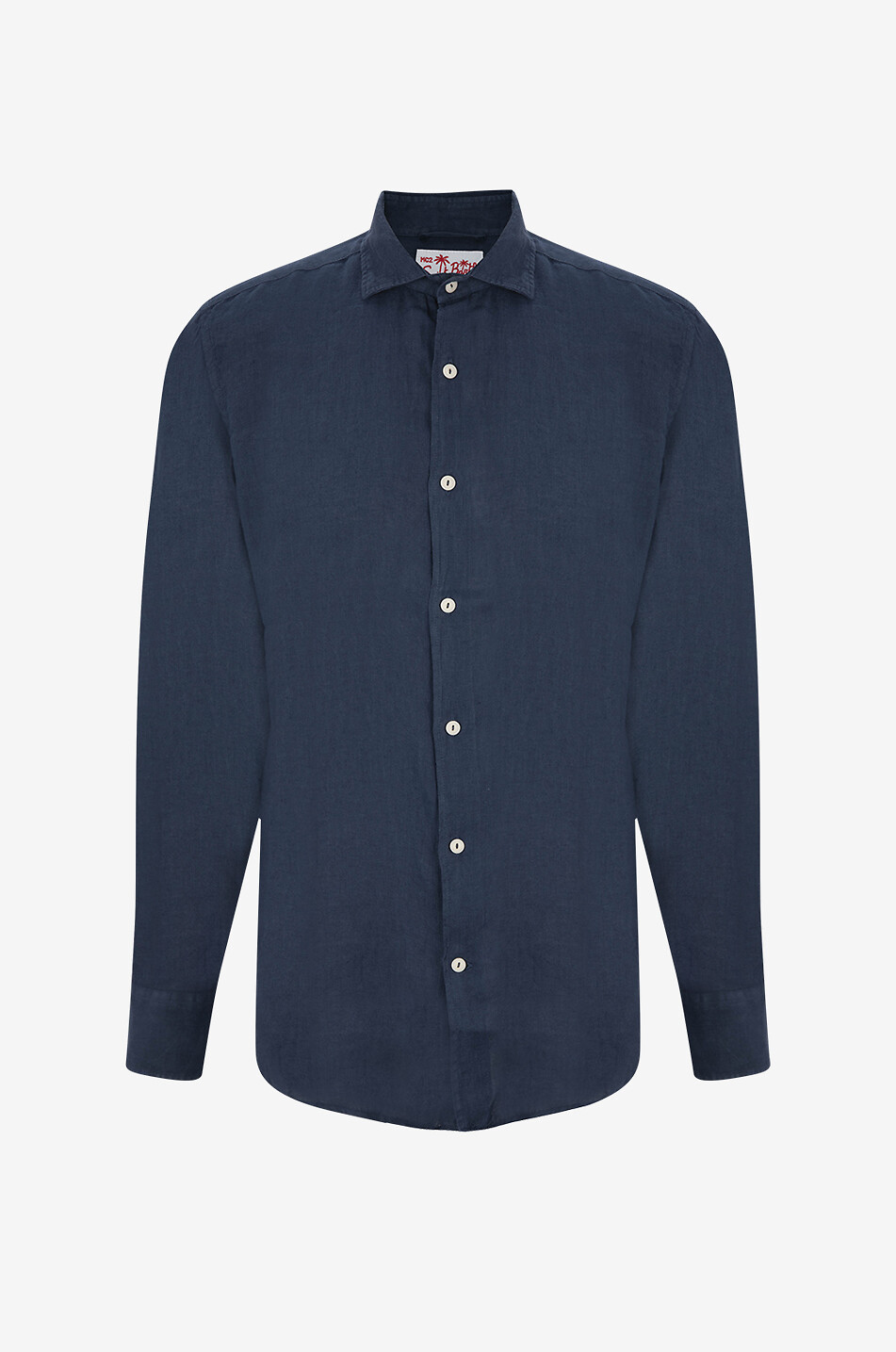 MC2 SAINT BARTH Chemise à manches longues en lin Pamplona Homme BLEU FONCE 1