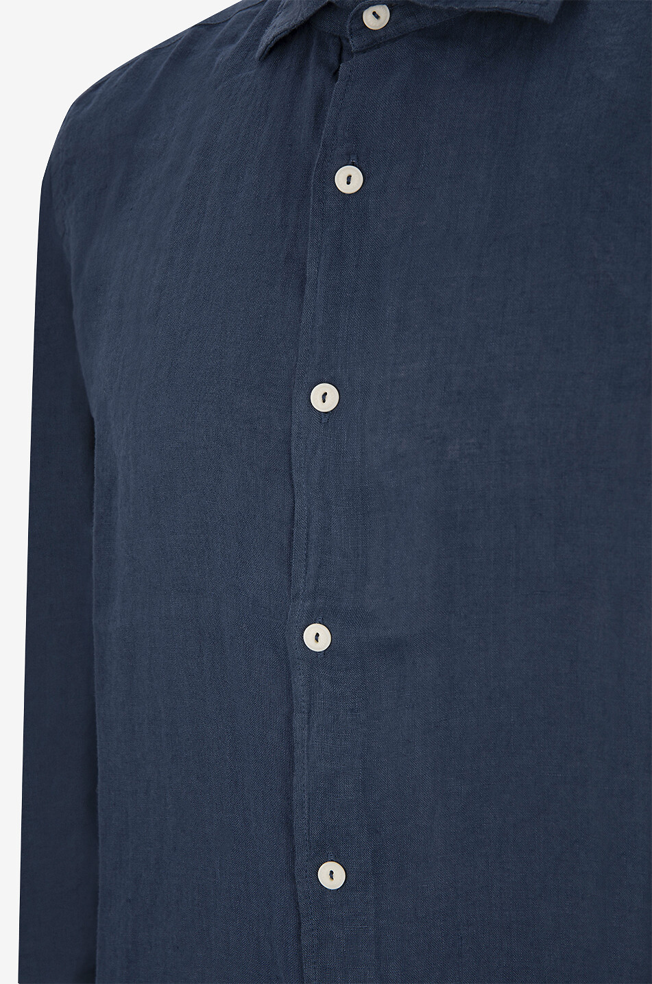 MC2 SAINT BARTH Chemise à manches longues en lin Pamplona Homme BLEU FONCE 3