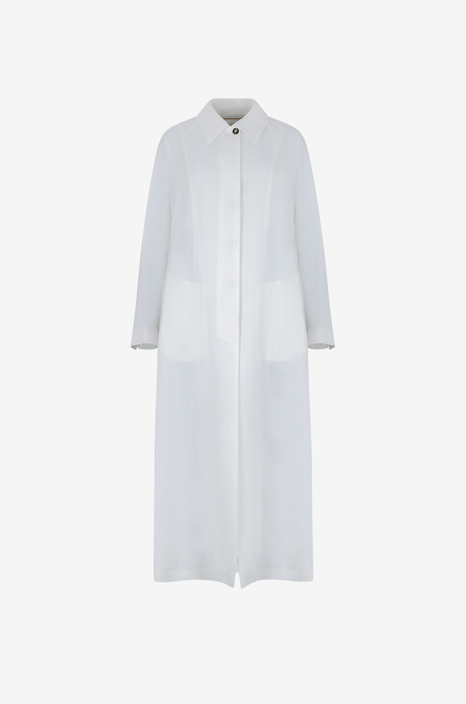 FEDELI Manteau long en viscose Era Femme BLANC CASSE 1
