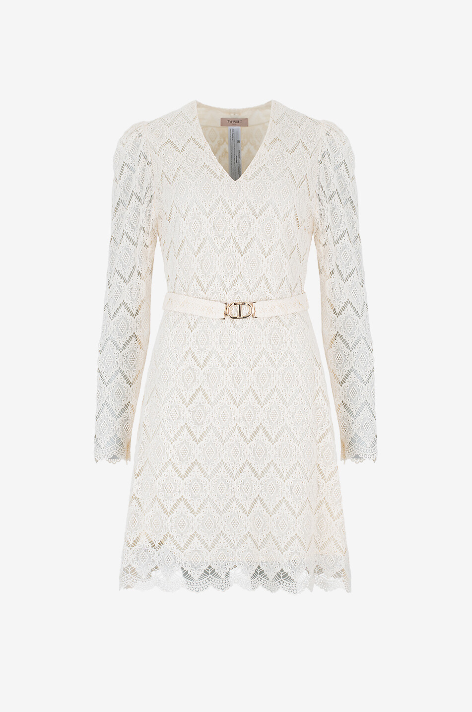 Robe courte en dentelle de coton