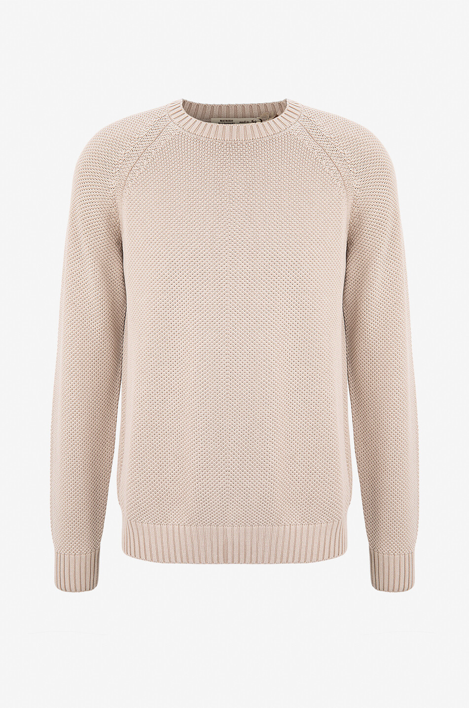 MAURIZIO BALDASSARI Lochstrickpullover mit Rundhalsausschnitt aus Baumwolle Herren BRAUN 1