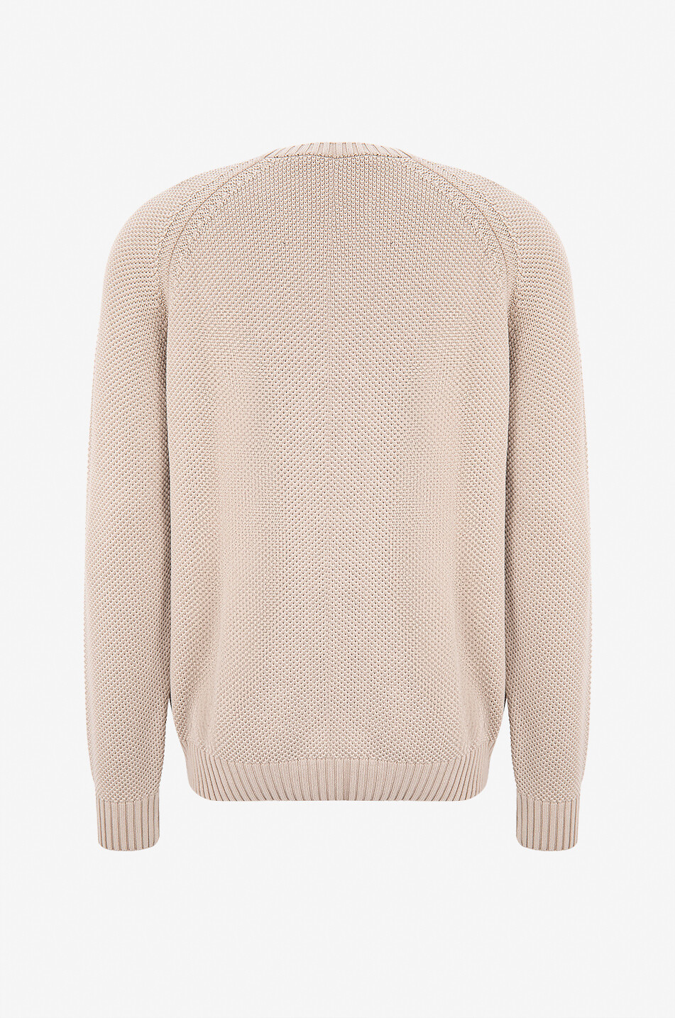 MAURIZIO BALDASSARI Lochstrickpullover mit Rundhalsausschnitt aus Baumwolle Herren BRAUN 2