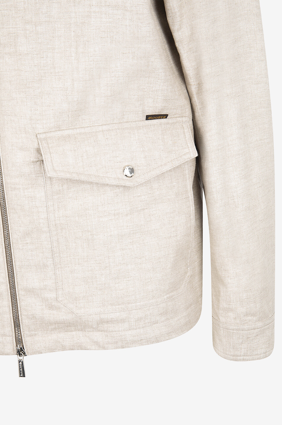 MOORER Kurzer Leinenparka Cayden-RU Herren Hellbeige 3