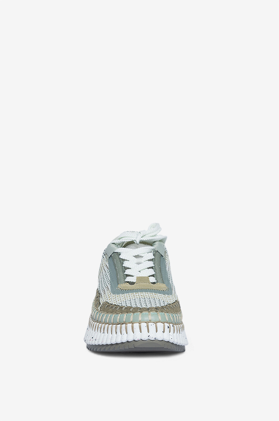 CHLOE Nama Eco-friendly low top mesh sneakers Women KHAKI 2