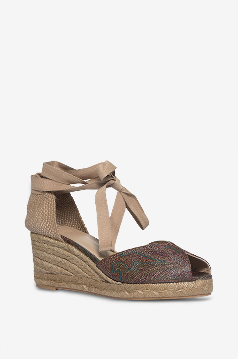 CASTANER X ETRO Bilina Etro 70 jacquard wedge espadrilles Women BROWN 1