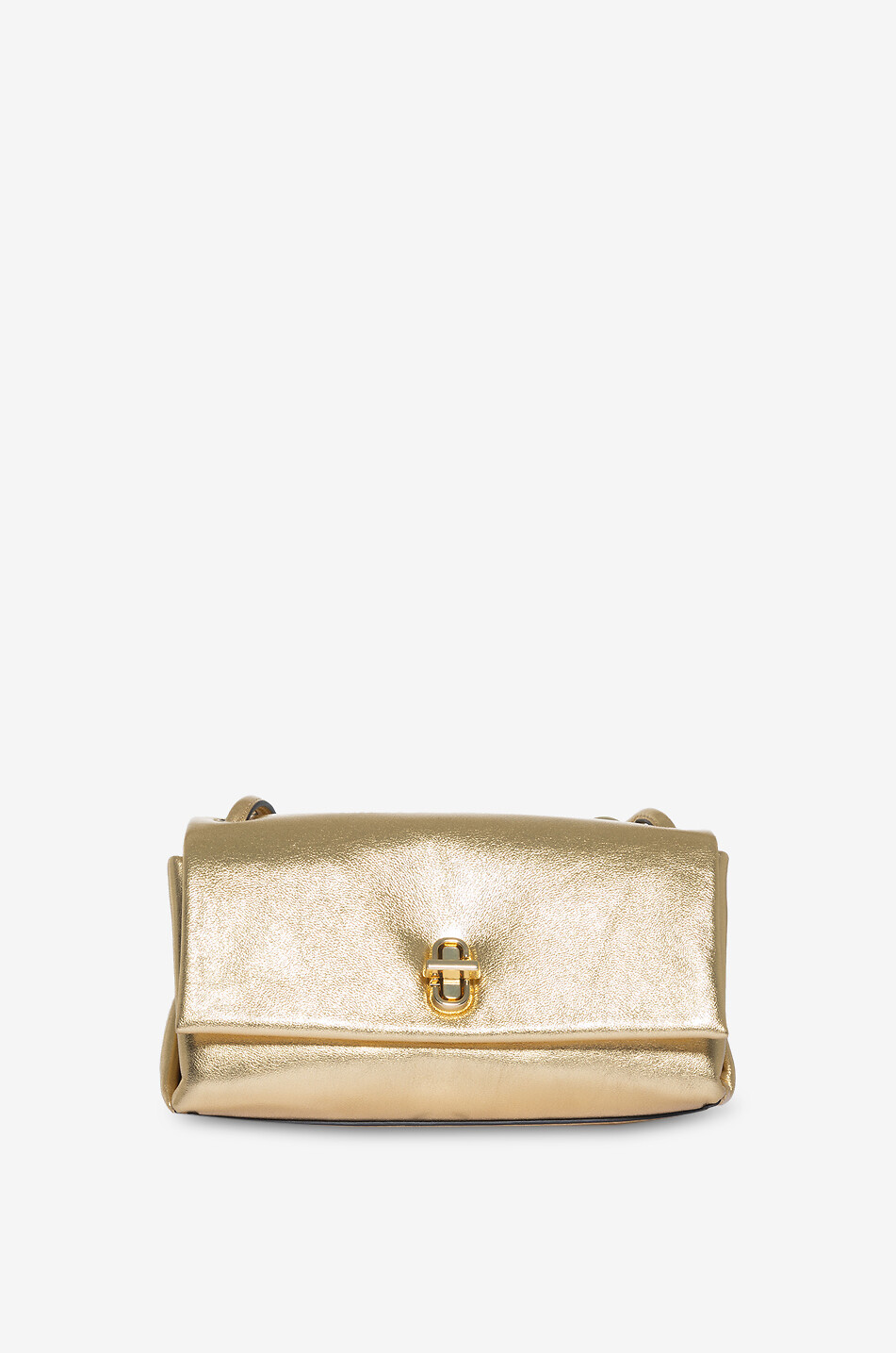 MARC JACOBS The Metallic Mini Dual metallic leather handbag Women GOLDEN 1