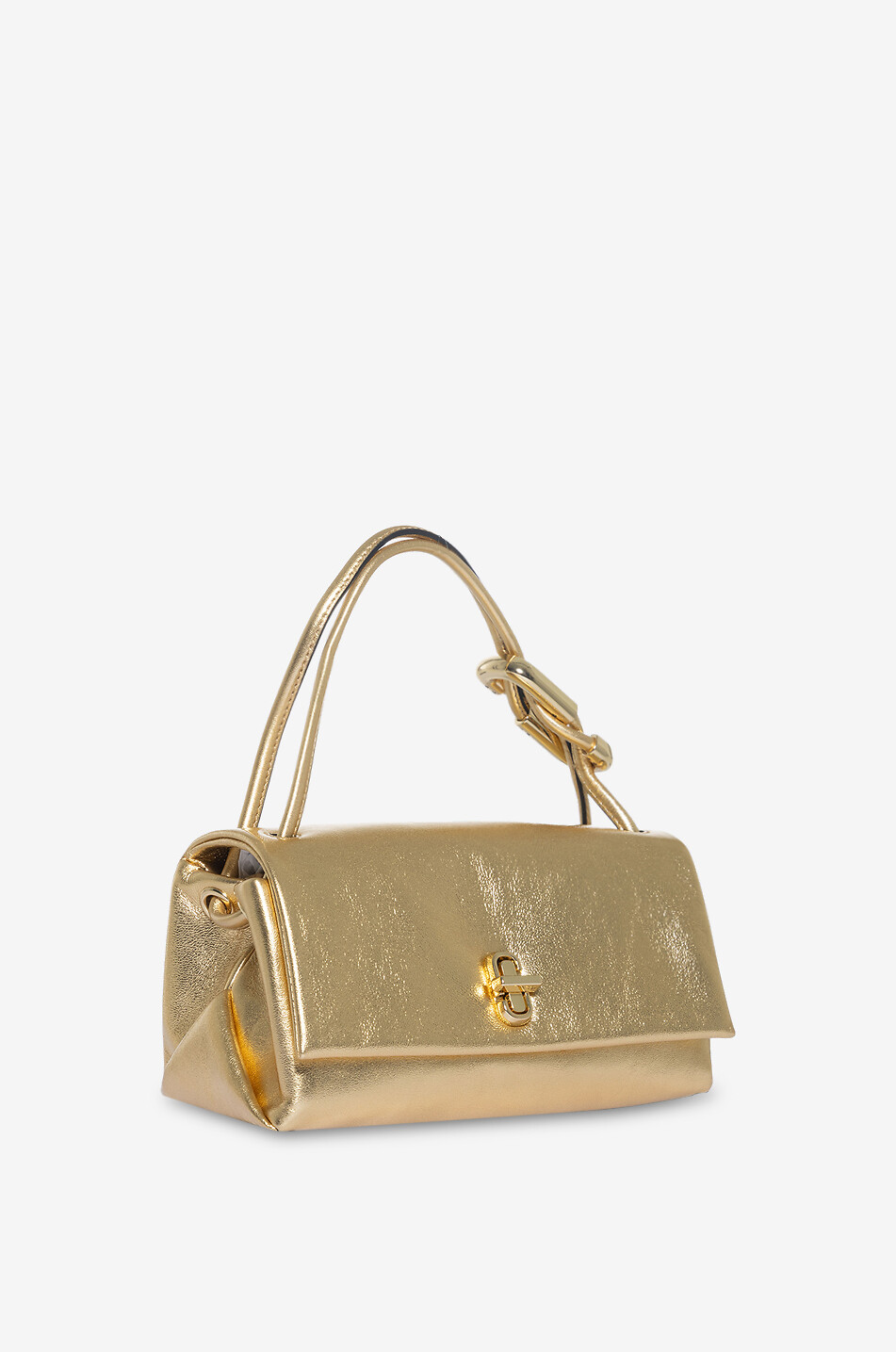MARC JACOBS The Metallic Mini Dual metallic leather handbag Women GOLDEN 2