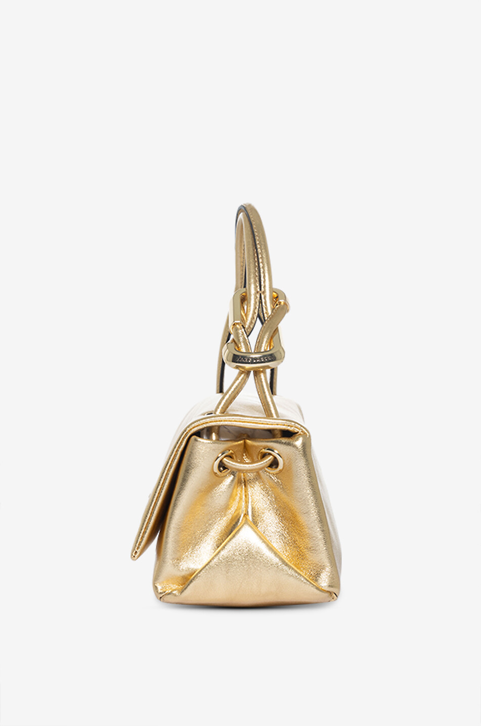 MARC JACOBS The Metallic Mini Dual metallic leather handbag Women GOLDEN 4