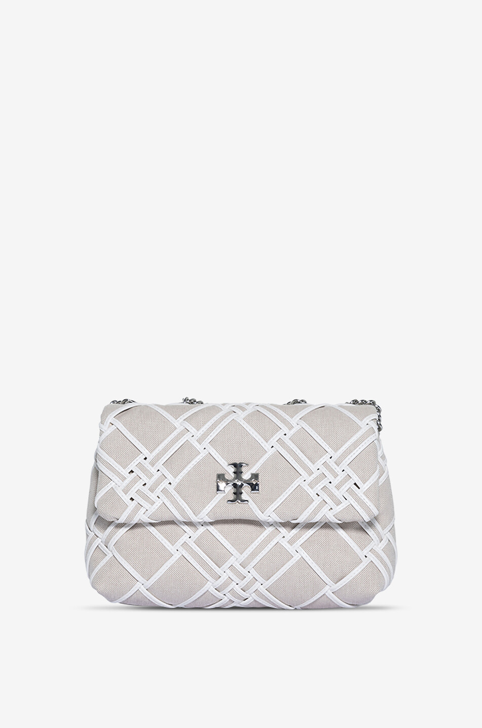 TORY BURCH Sac porté épaule en toile Kira Femme BLANC 1