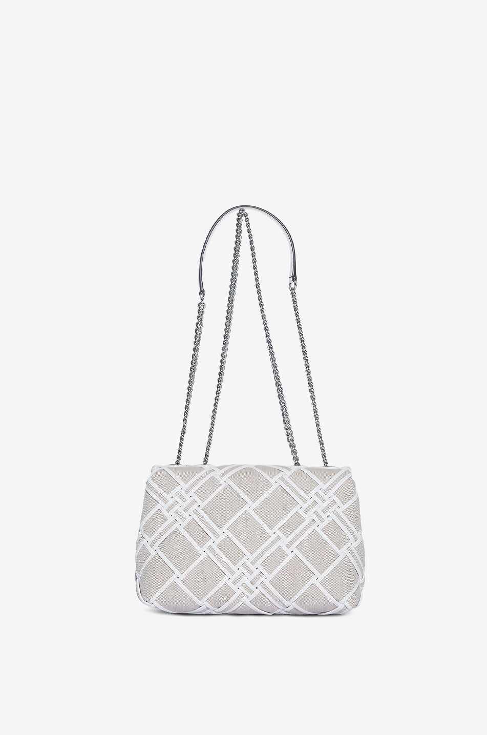 TORY BURCH Sac porté épaule en toile Kira Femme BLANC 3