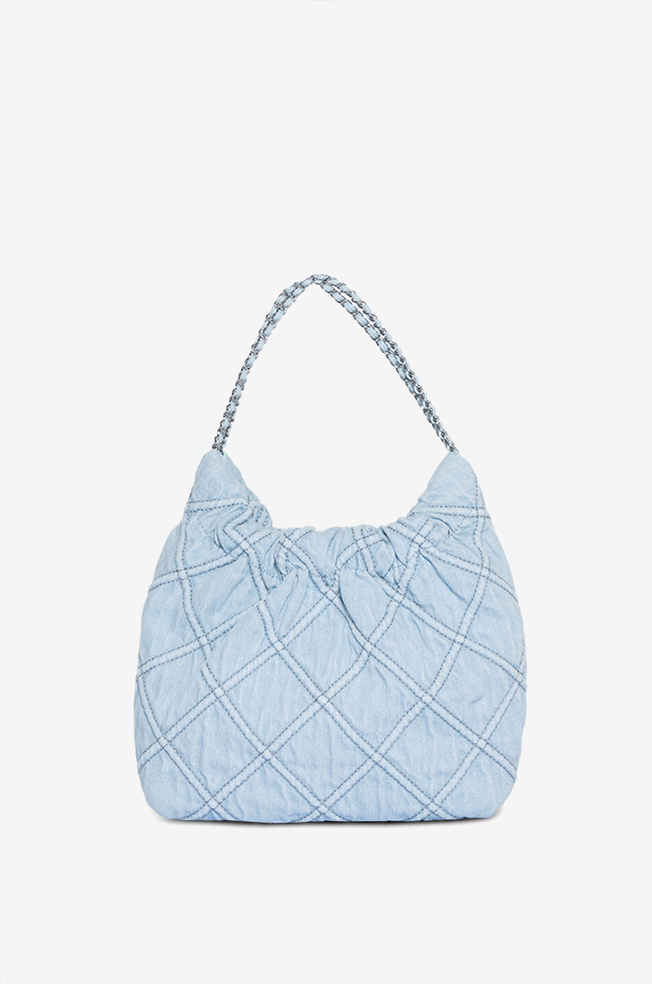 TORY BURCH Sac à main en denim Hobo Fleming Femme BLEU CLAIR 3