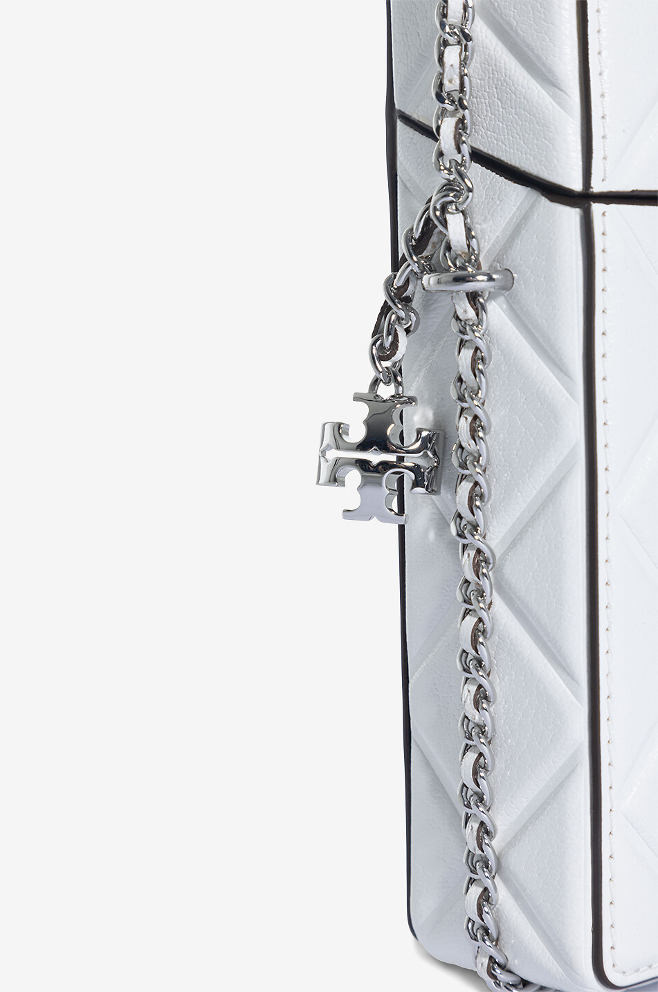 TORY BURCH Smartphone Hülle aus Leder Fleming Damen WEISS 5