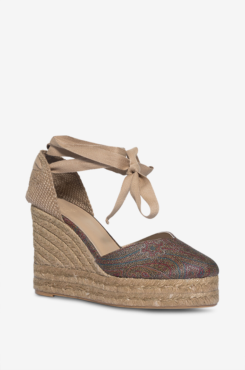CASTANER X ETRO Chiara Etro 110 jacquard wedge espadrilles Women BROWN 1
