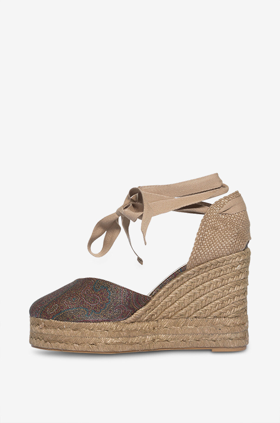CASTANER X ETRO Chiara Etro 110 jacquard wedge espadrilles Women BROWN 3