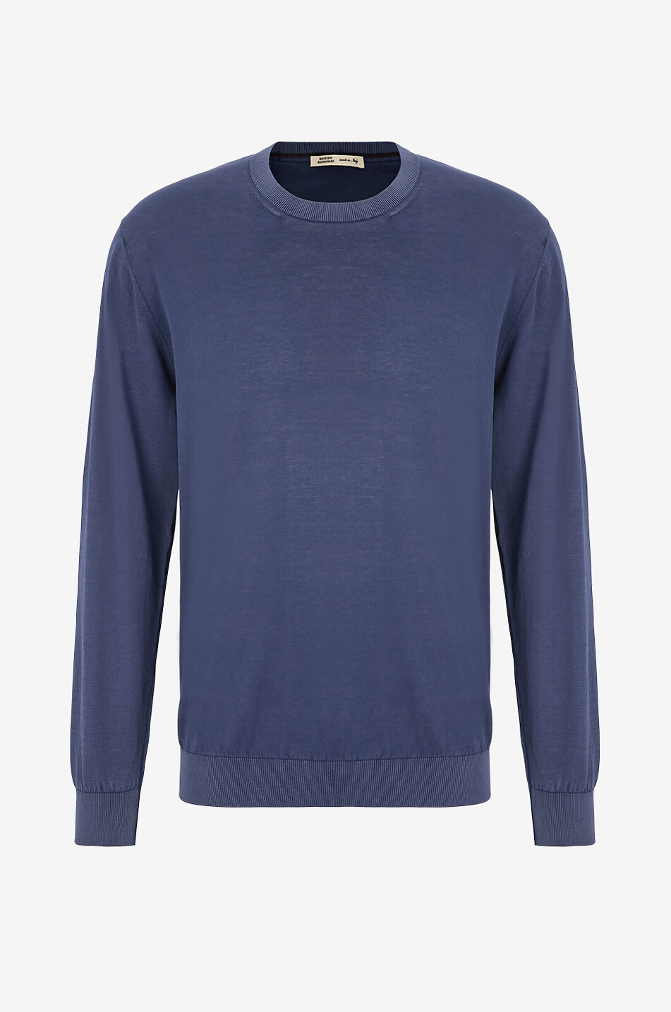 MAURIZIO BALDASSARI Pullover mit Rundhalsausschnitt aus Baumwolle Herren MITTELBLAU 1