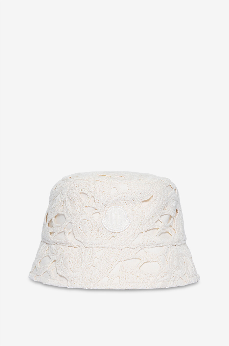 MONCLER Floral macrame bucket hat Women EGGSHELL 1