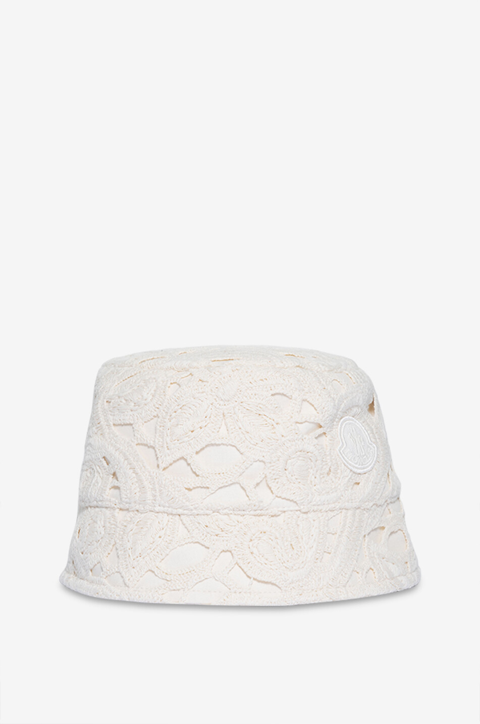 MONCLER Floral macrame bucket hat Women EGGSHELL 2