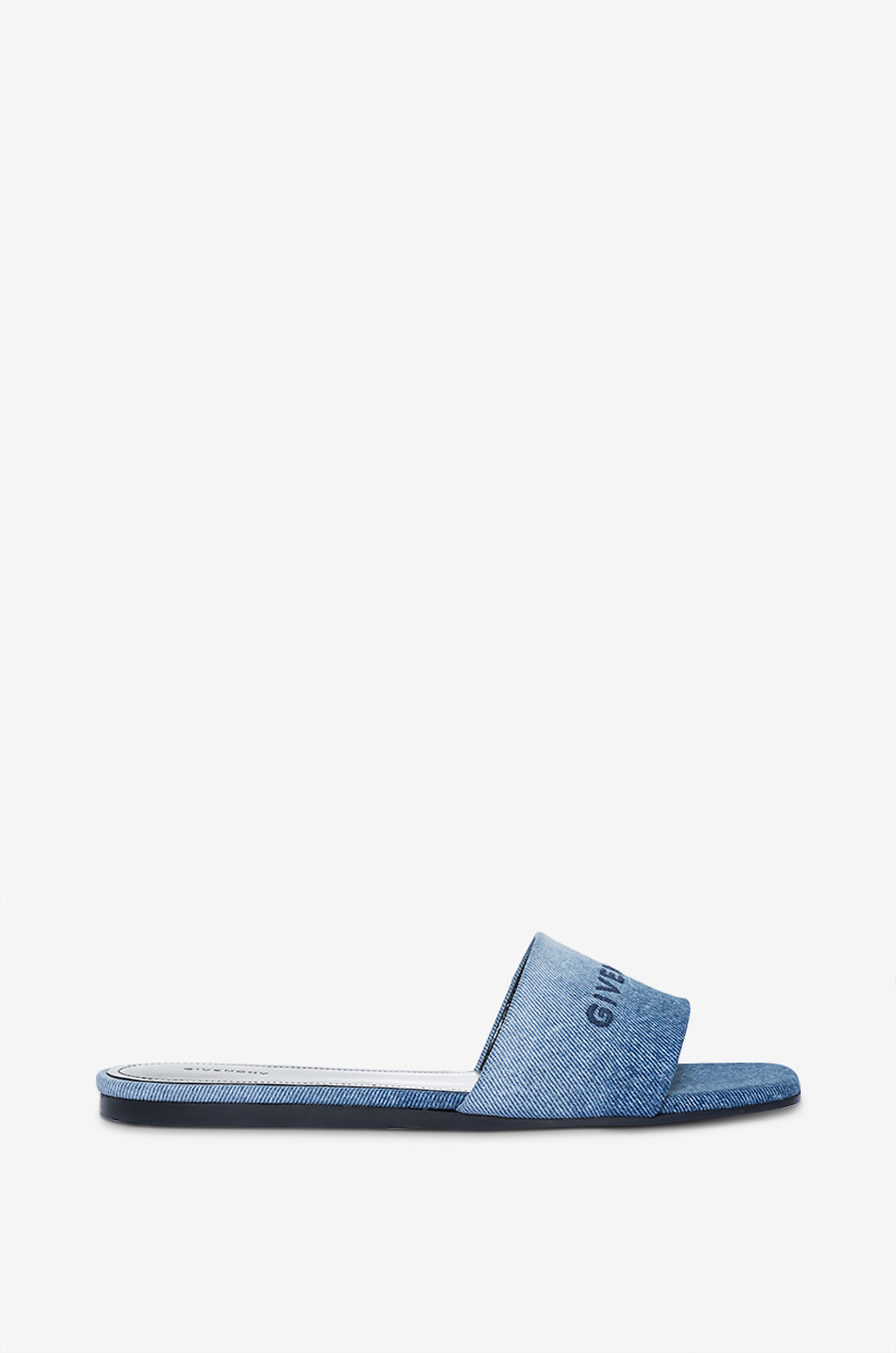 Mules plates en denim dégradé 4G