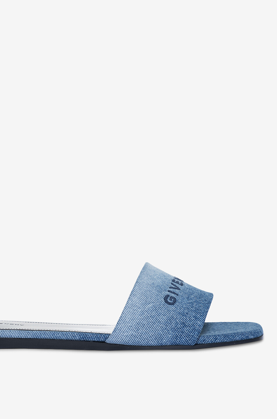 Mules plates en denim dégradé 4G