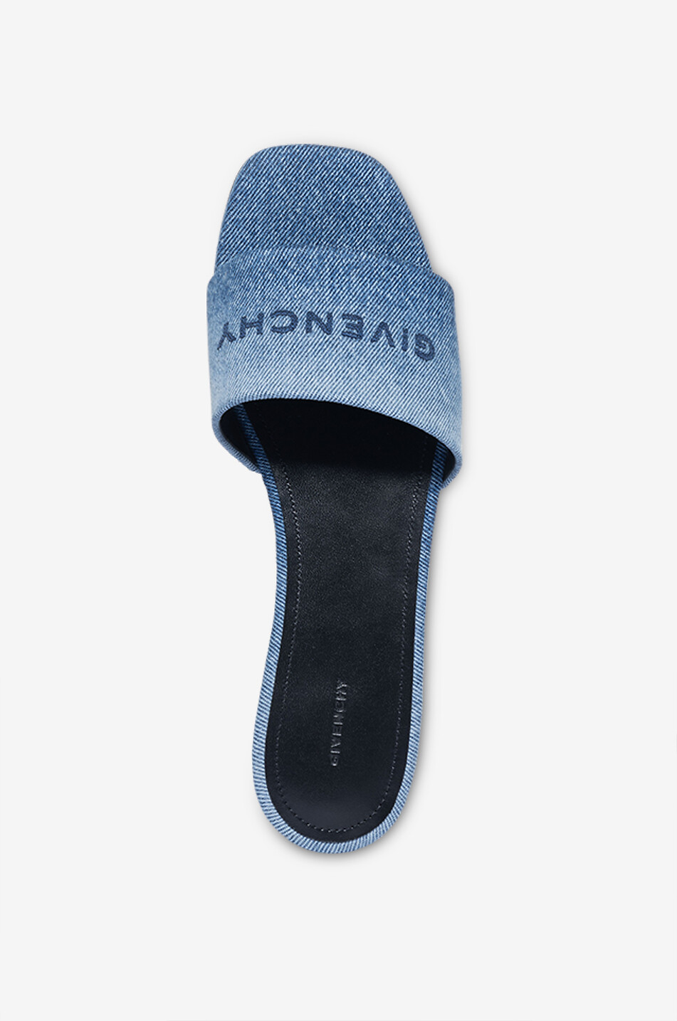 Mules plates en denim dégradé 4G