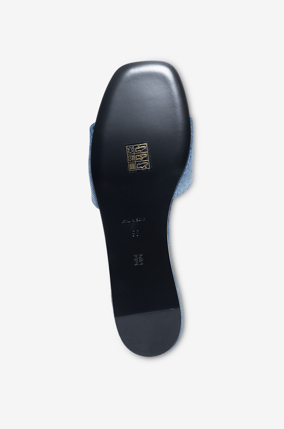 Mules plates en denim dégradé 4G