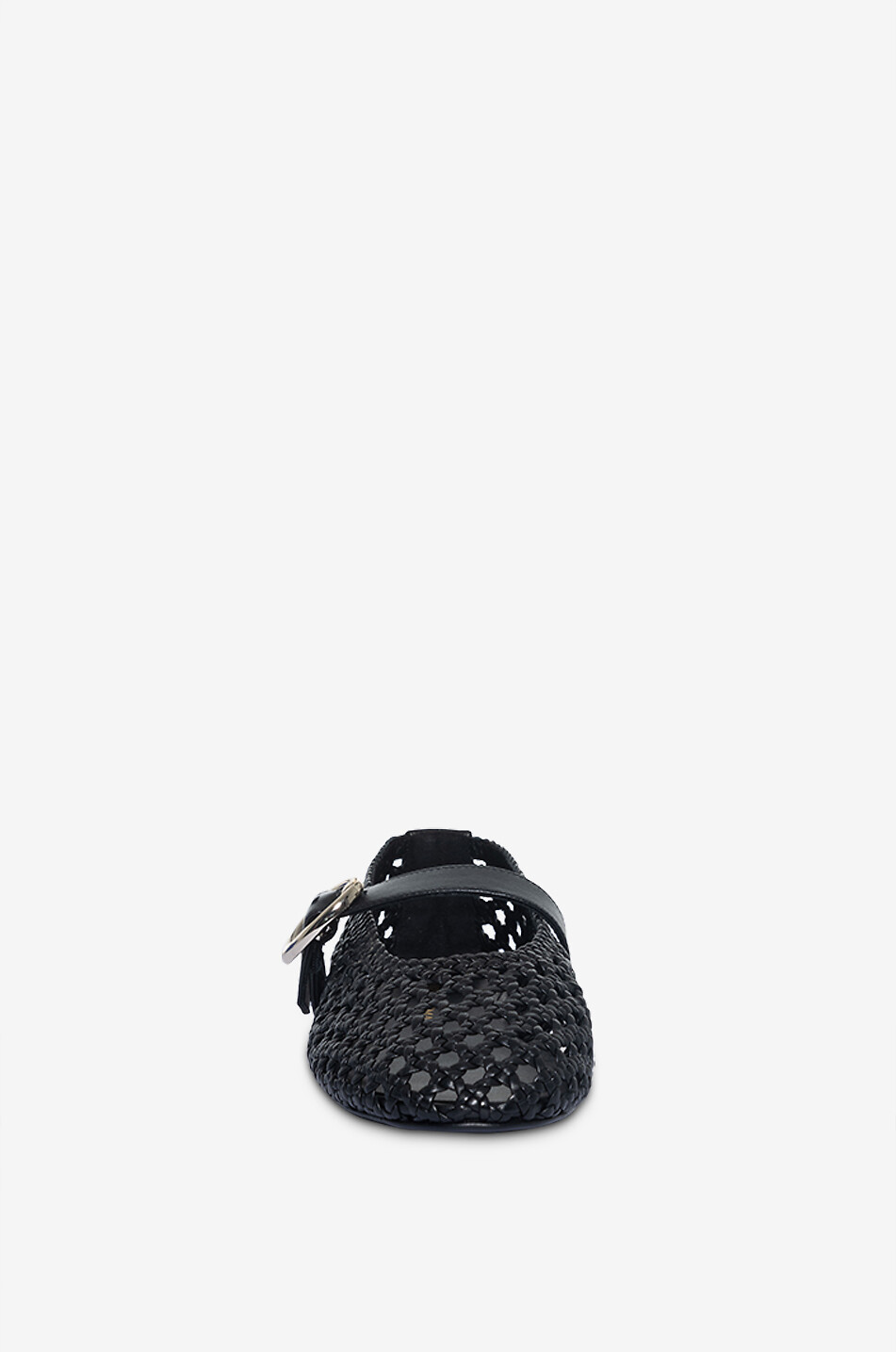 STUART WEITZMAN Ballerines babies tressées en cuir Thea Mary Jane 05 Femme NOIR 2