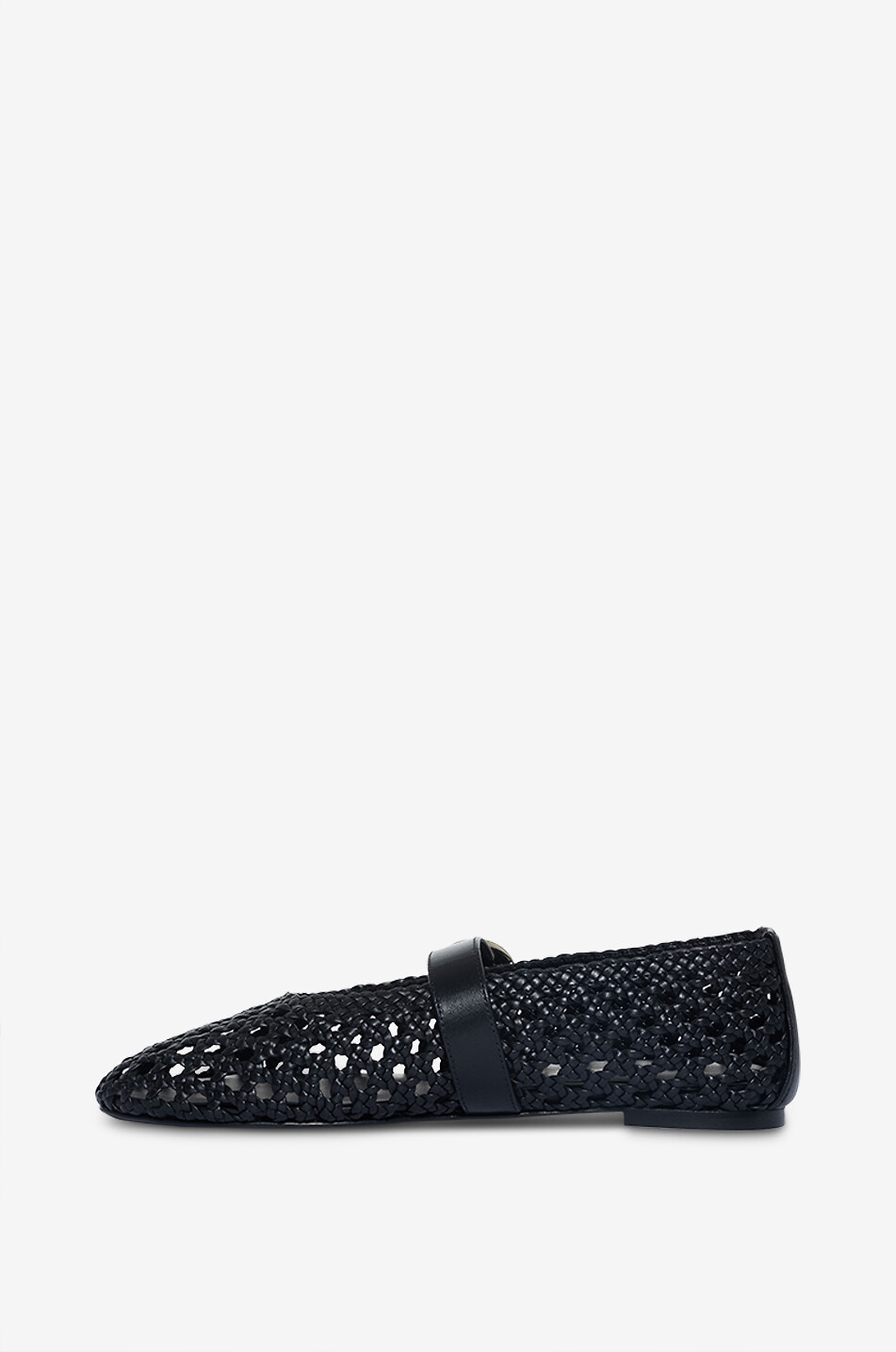 STUART WEITZMAN Ballerines babies tressées en cuir Thea Mary Jane 05 Femme NOIR 3