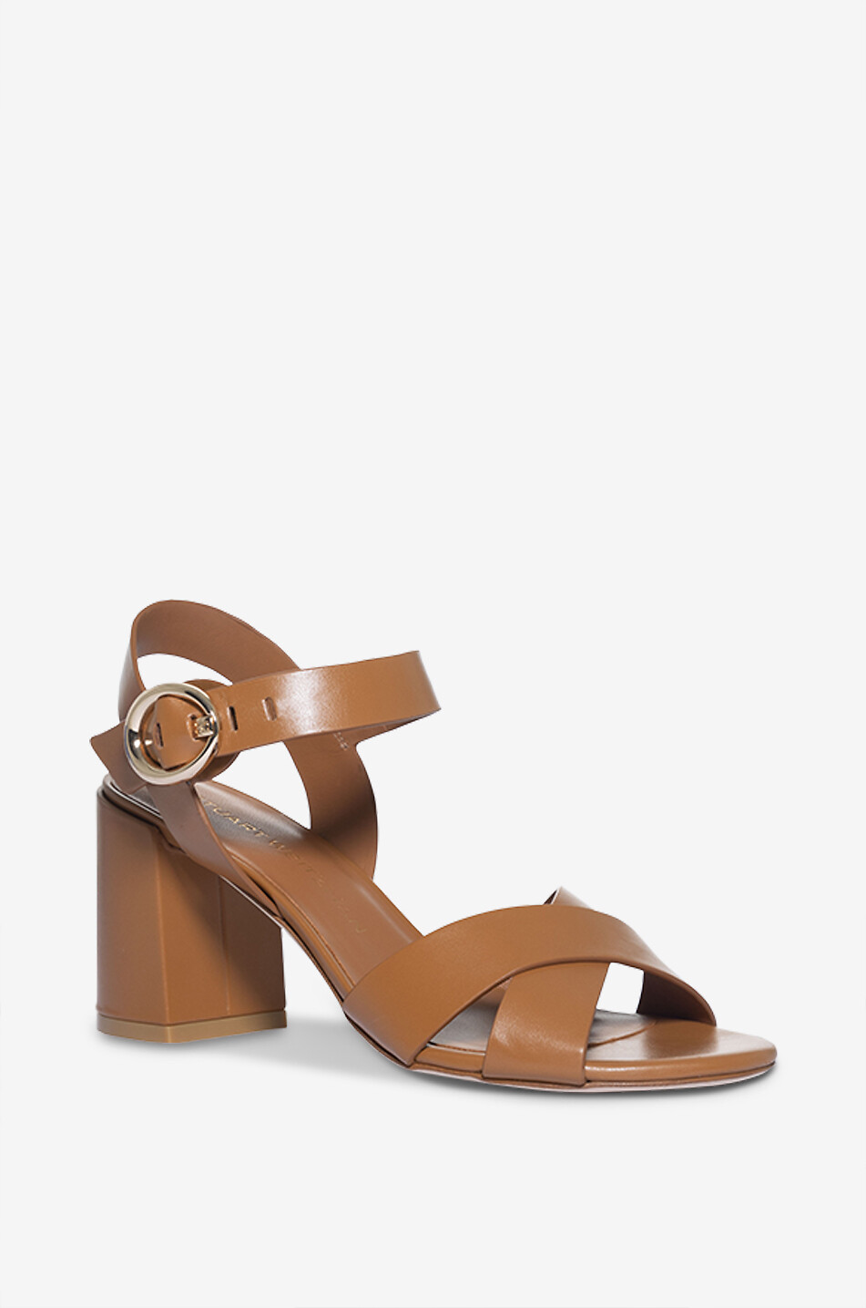 STUART WEITZMAN Glattledersandalen mit Blockabsatz Benni 75 Damen BRAUN 1