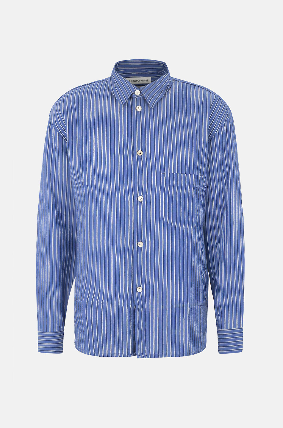 A KIND OF GUISE Gusto striped viscose shirt Men BLUE 1
