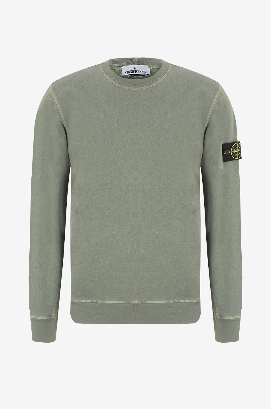 STONE ISLAND Rundhals-Sweatshirt aus Baumwolle 6100020 Old Effect Herren GRÜN 1