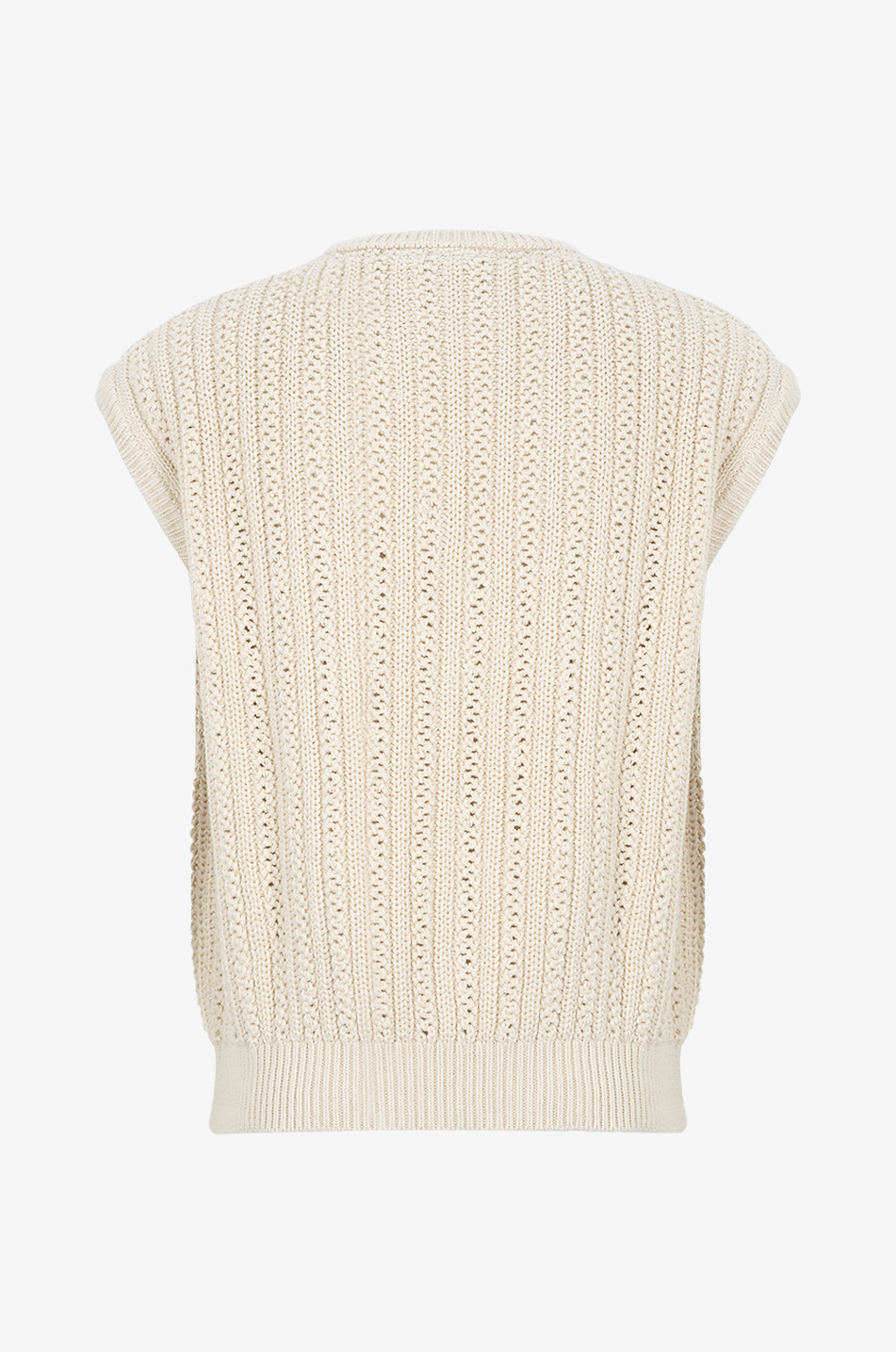 A KIND OF GUISE Pull ajouré sans manches Vinay Knit Vest Homme BLANC CASSE 2