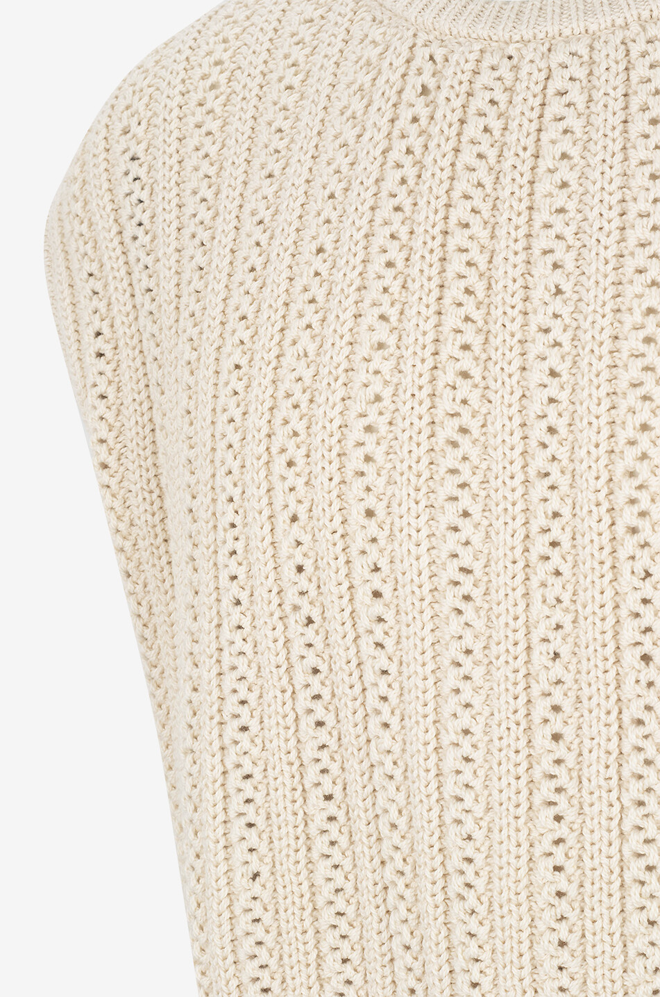 A KIND OF GUISE Pull ajouré sans manches Vinay Knit Vest Homme BLANC CASSE 5