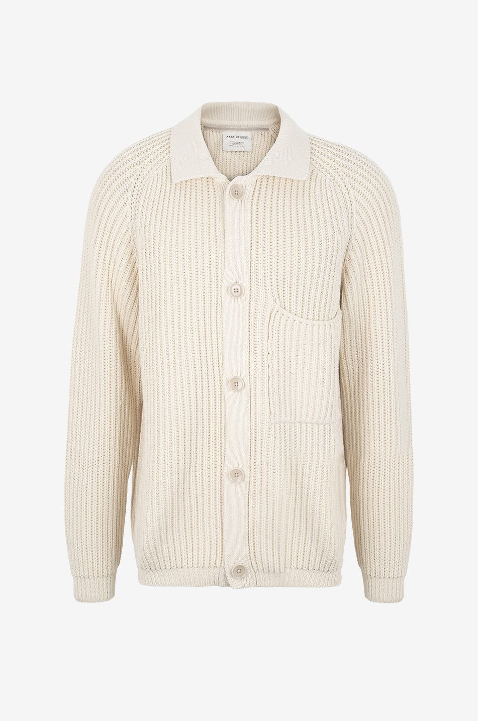 A KIND OF GUISE Juhi Knit Blouson cotton cardigan Men EGGSHELL 1