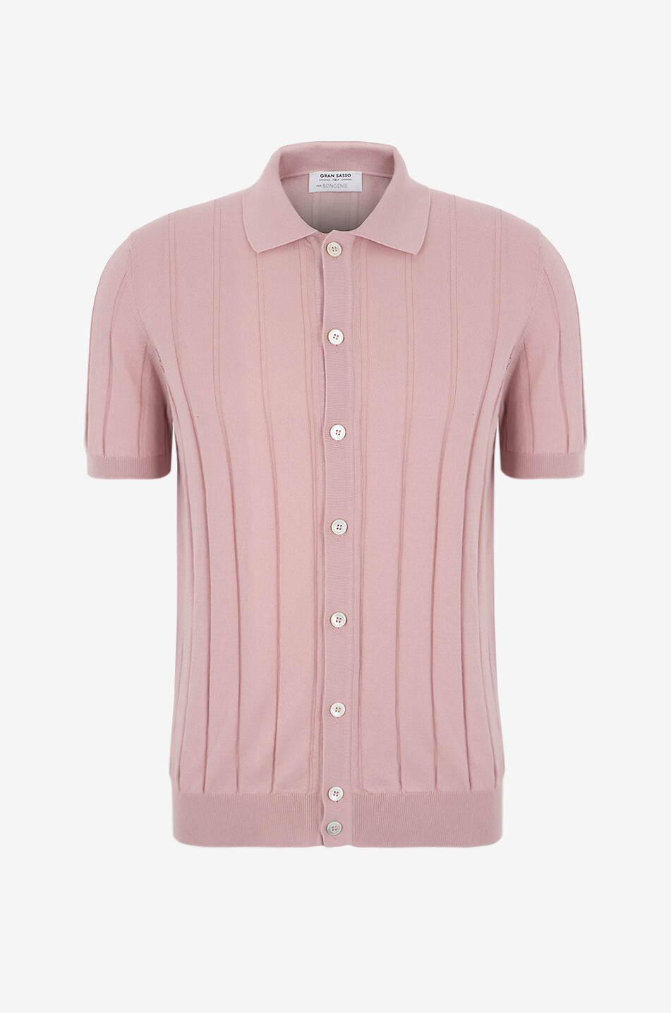 GRAN SASSO Feinrippstrick-Kurzarm-Hemd Herren MITTELROSA 1
