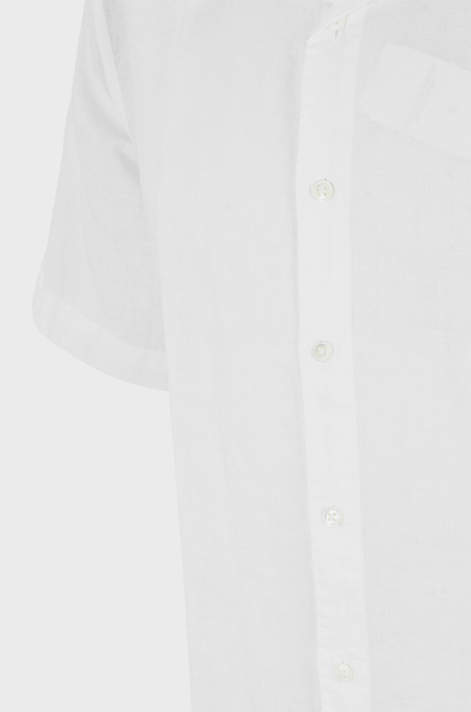 04651/ Kurzarmhemd aus Leinen Summer Herren WEISS 3