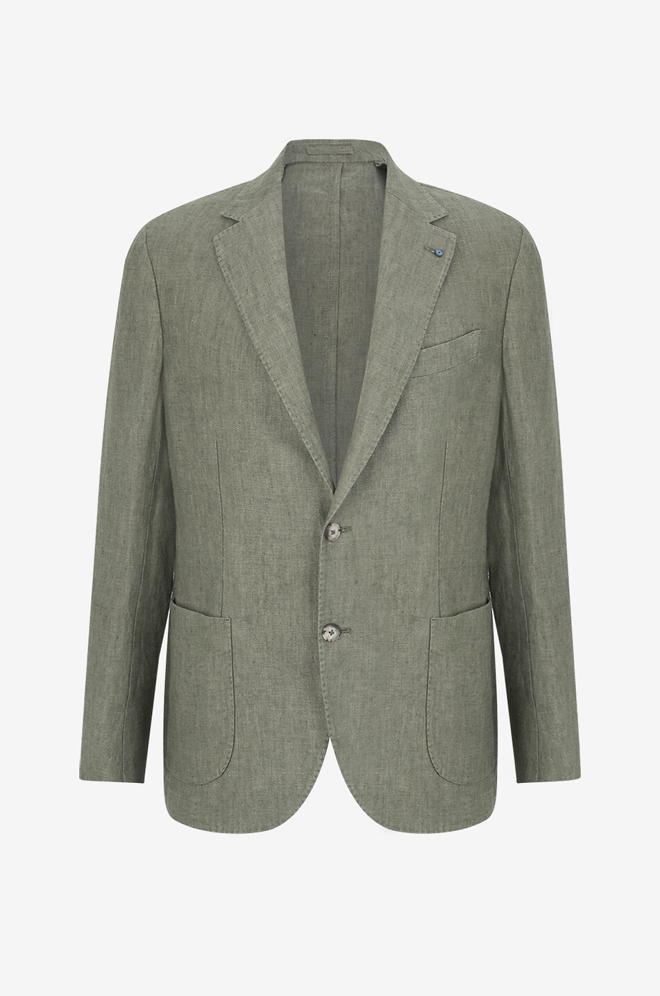 GIAMPAOLO Lizzano single-breasted linen blazer Men MEDIUM GREEN 1
