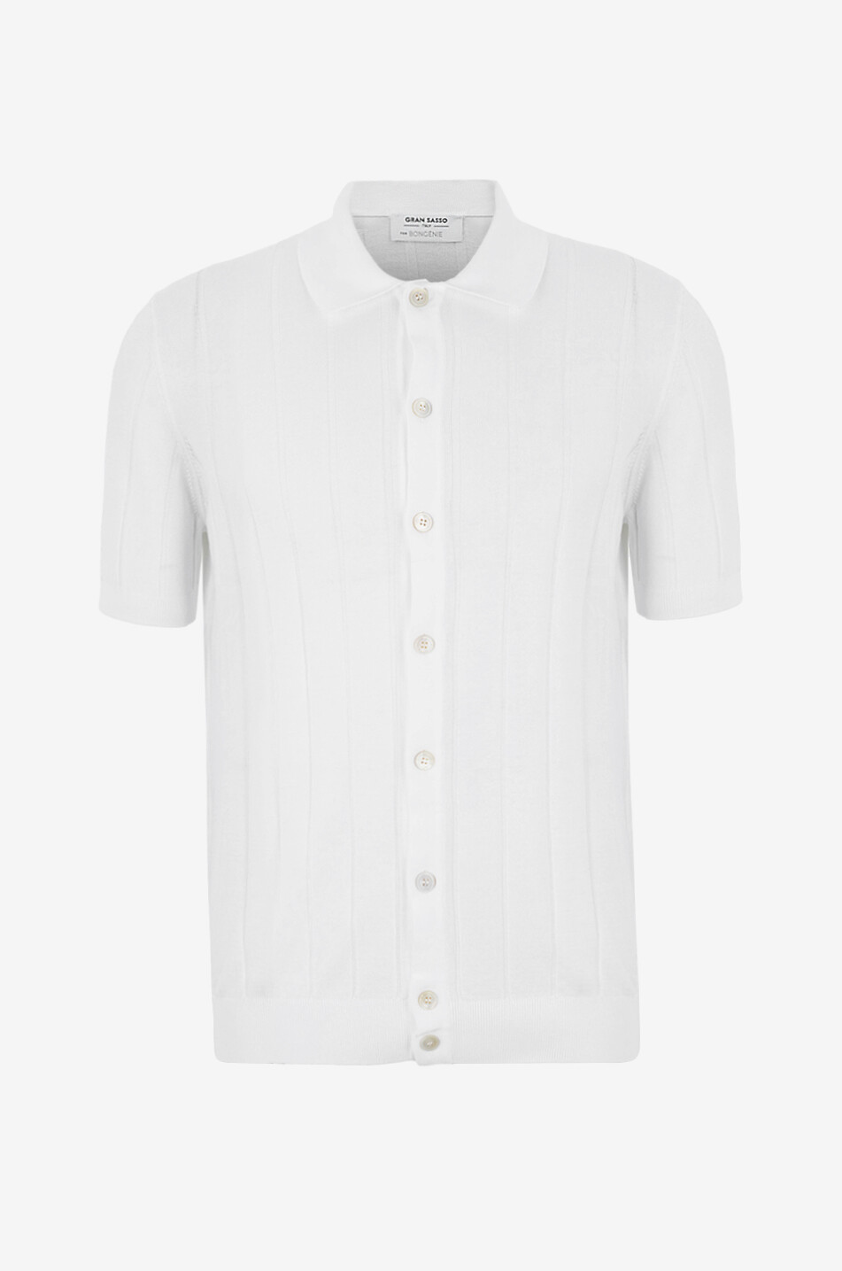 Feinrippstrick-Kurzarm-Hemd