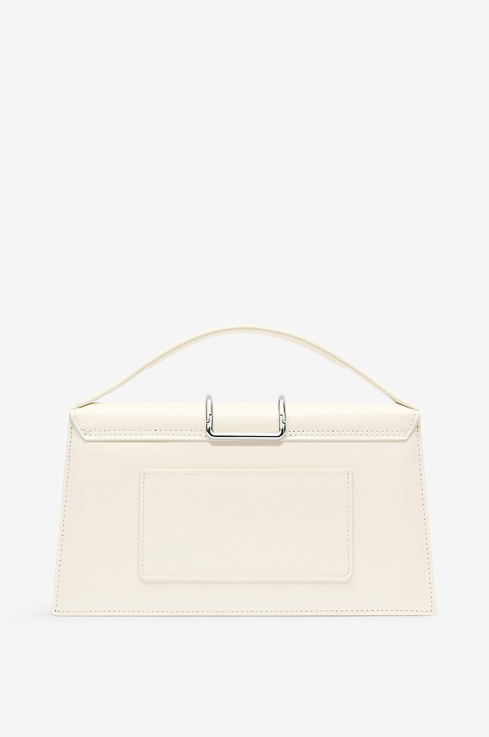Sac à main en cuir lisse à languette métallique Le grand Bambino