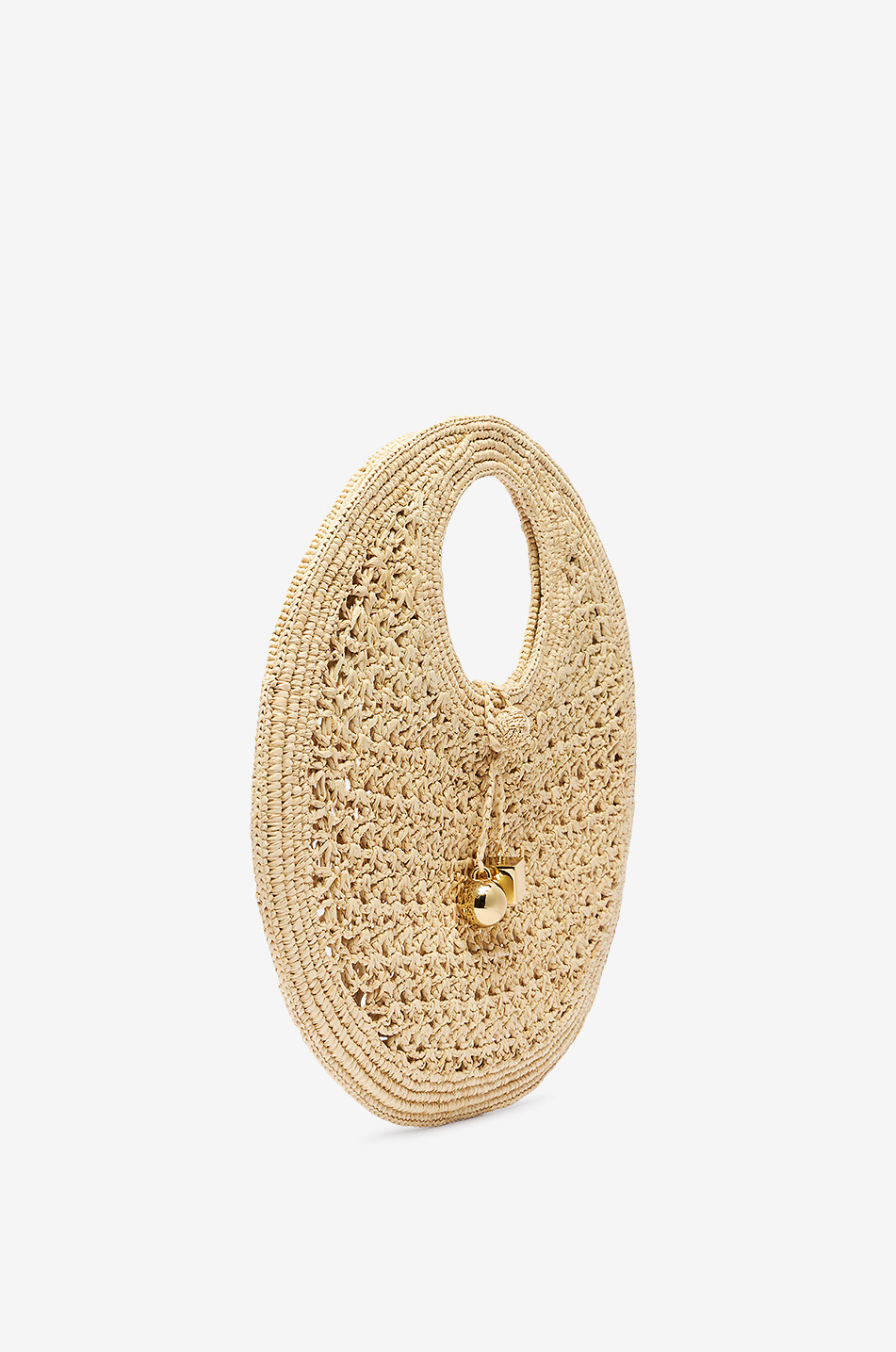 JACQUEMUS Bast-Handtasche Le petit rond Spiaggia Damen BEIGE 2
