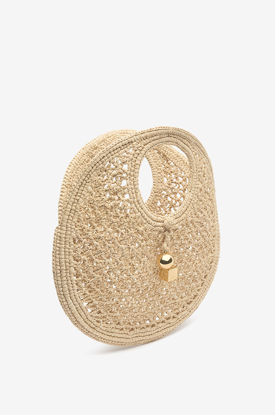 JACQUEMUS Bast-Handtasche Le petit rond Spiaggia Damen BEIGE 5