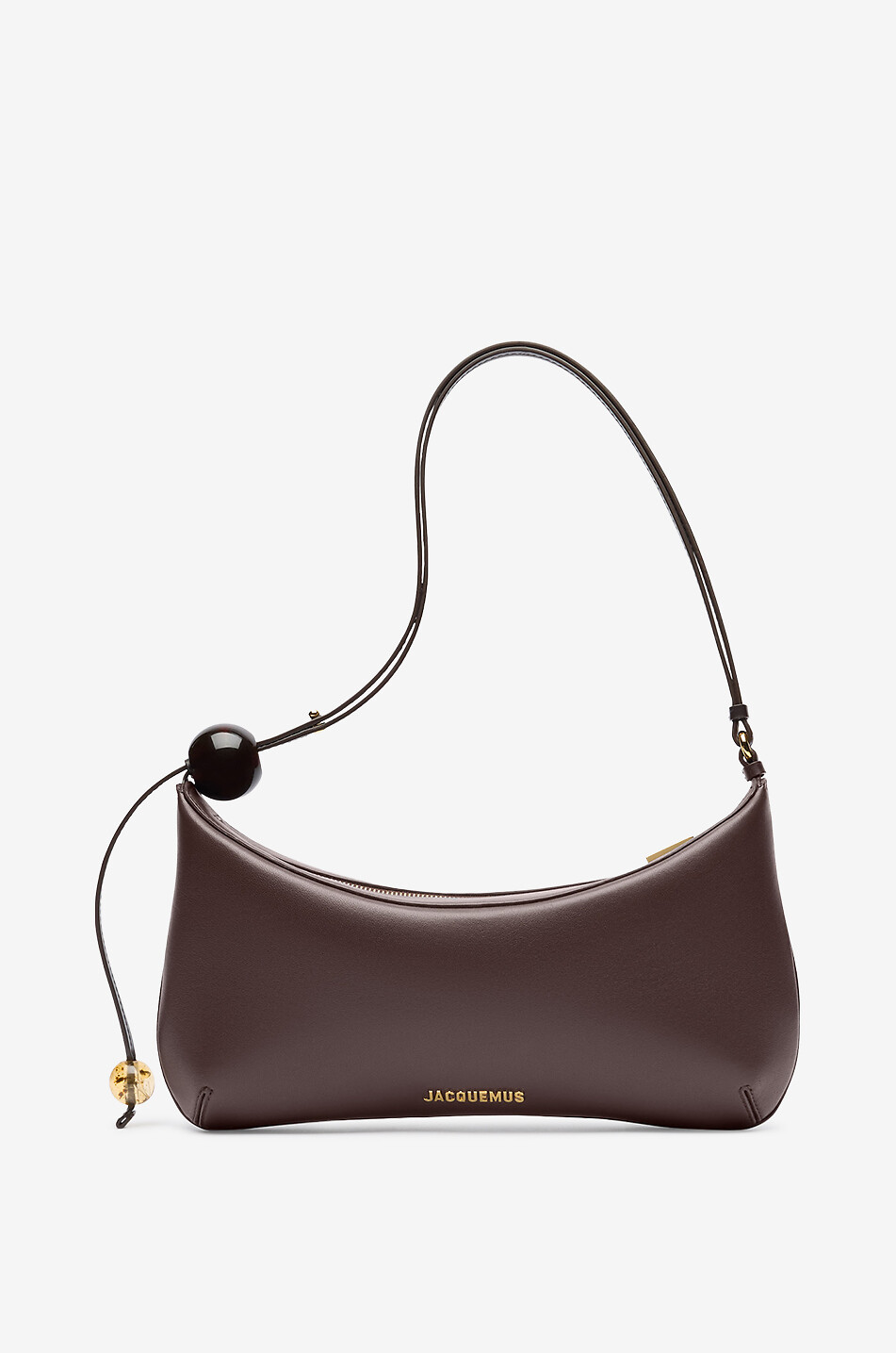 Sac porté épaule en cuir nappa Le grand Bisou Perle