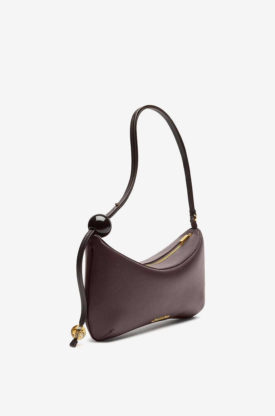JACQUEMUS Schultertasche aus Nappaleder Le grand Bisou Perle Damen BRAUN 2