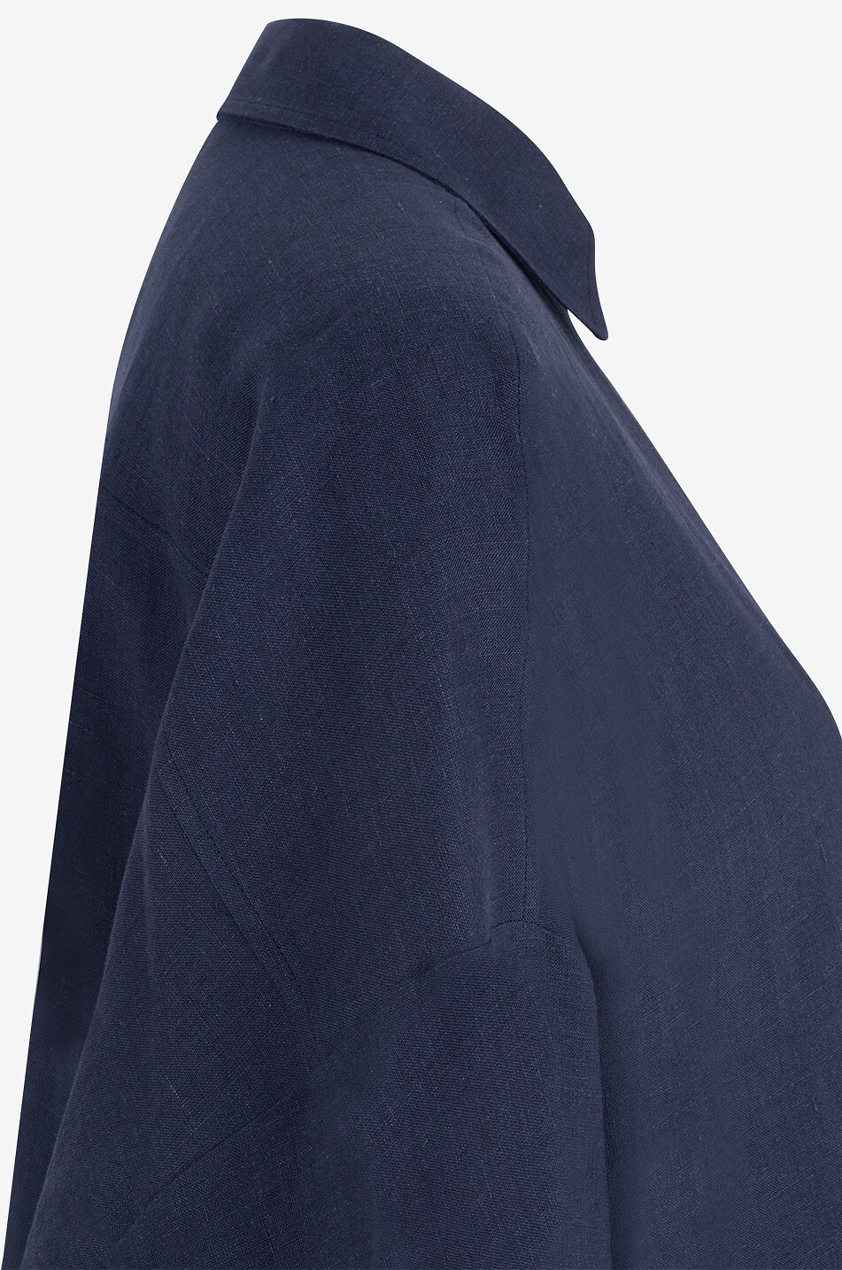 Biella boxy short-sleeved linen shirt