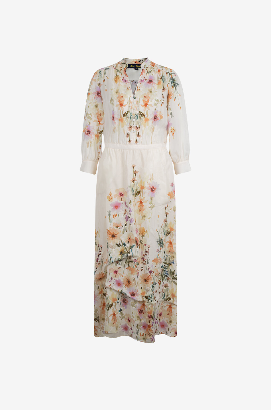 LUISA SPAGNOLI Pasticcino long floral crepe dress Women MULTI COLOURED 1