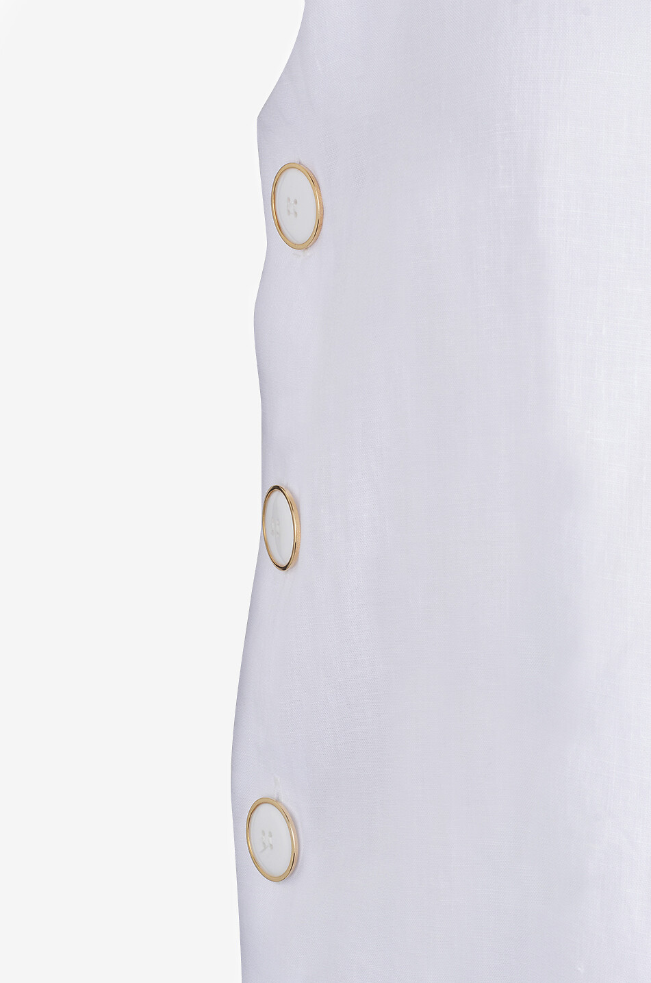 LUISA SPAGNOLI Bertuci sleeveless linen tunic Women WHITE 3