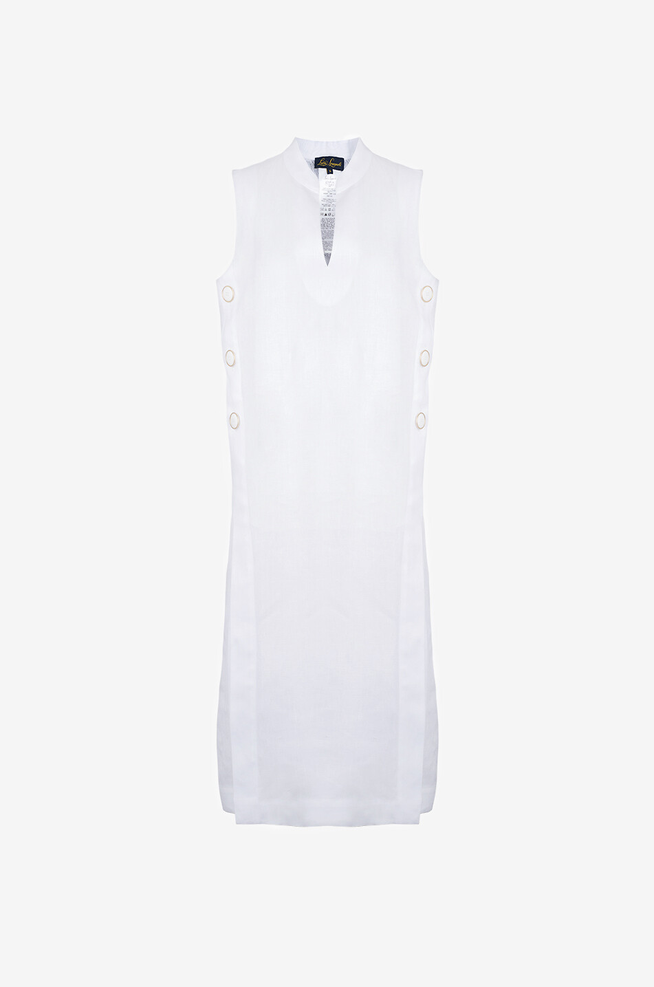 LUISA SPAGNOLI Bertuci sleeveless linen tunic Women WHITE 1