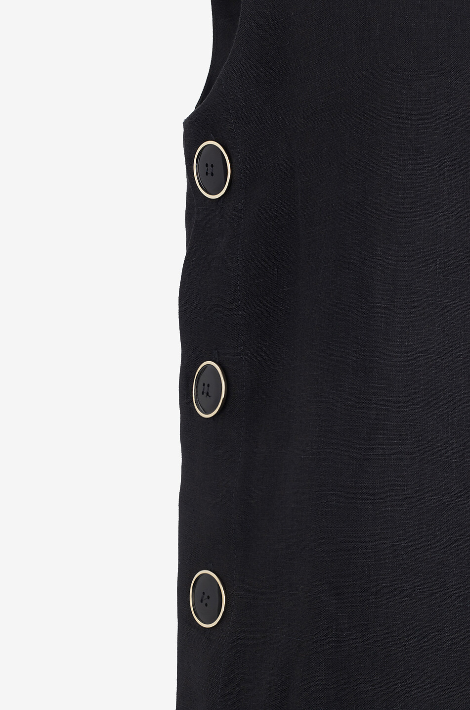 LUISA SPAGNOLI Bertuci sleeveless linen tunic Women BLACK 3