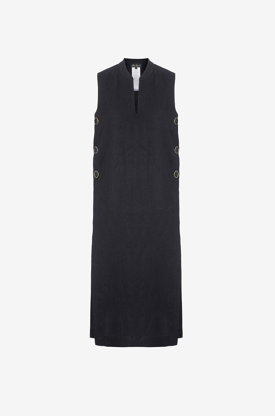 LUISA SPAGNOLI Bertuci sleeveless linen tunic Women BLACK 1