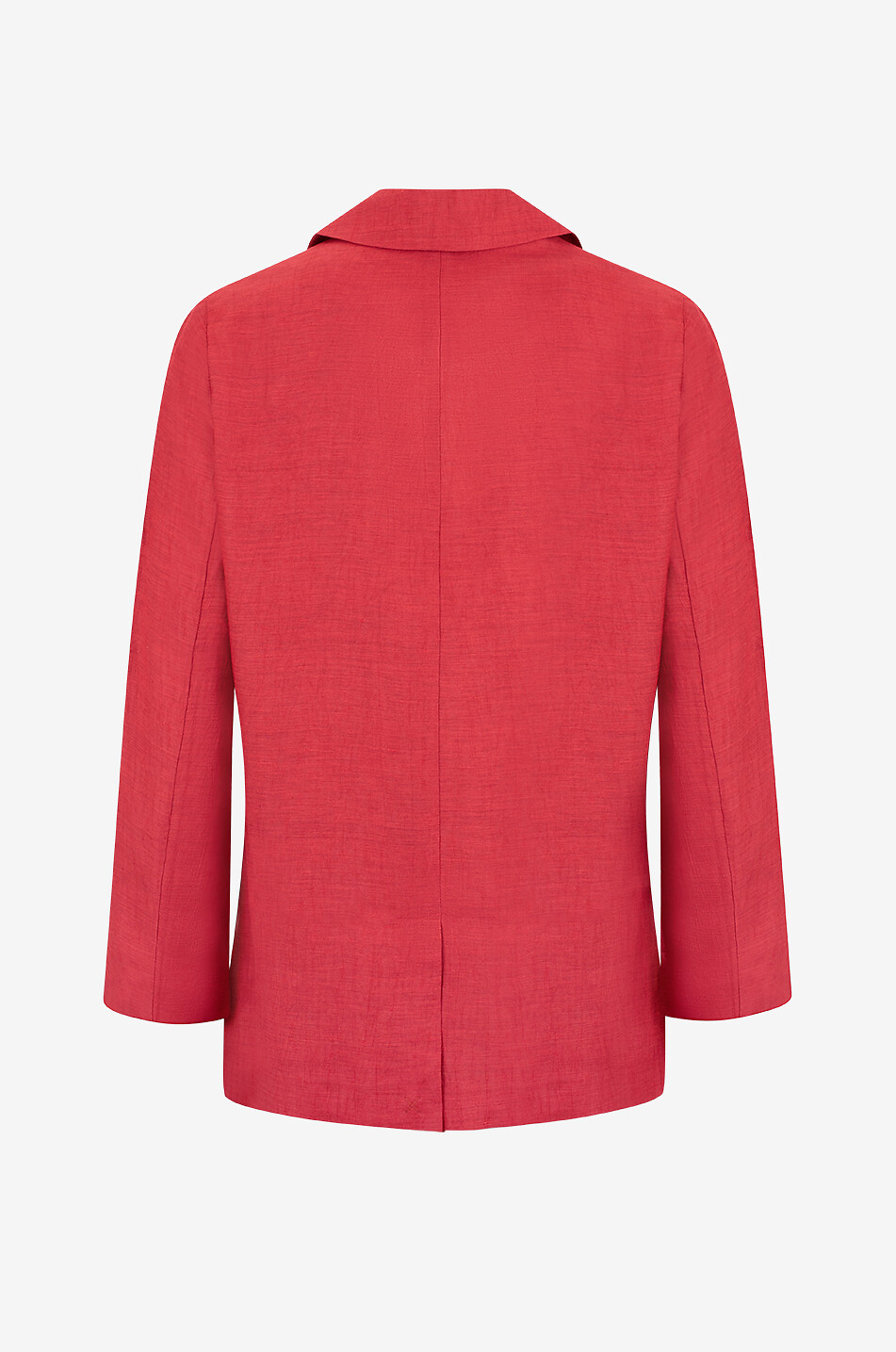 BIANCALANCIA Gerader einreihiger Leinenblazer Crash Effect Damen ROT 2