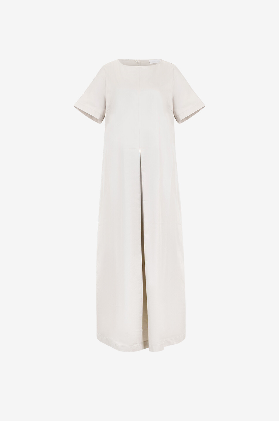 Robe tunique midi en popeline à pli creux